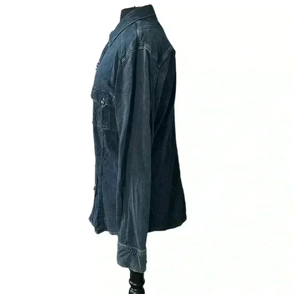 Rock and Republic Western Denim Button Front Top Size XL - Picture 2 of 9